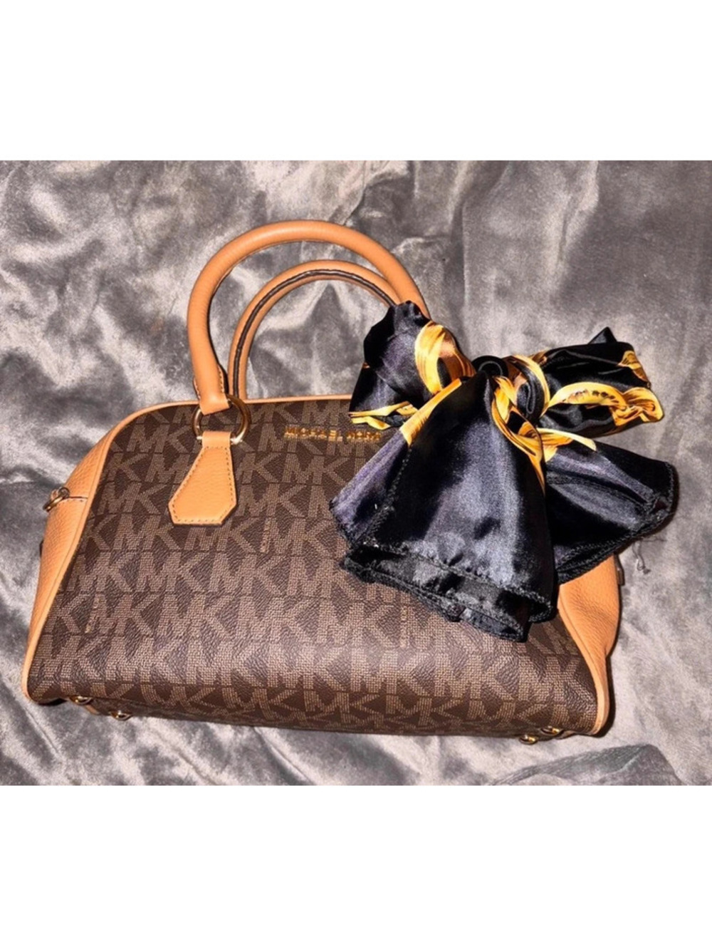 Michael Kors Small Brown and Tan Bag